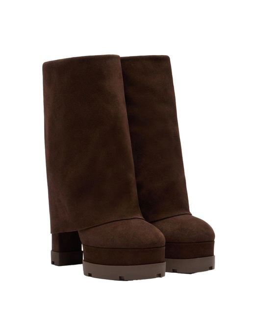 Casadei Brown Cocoa Suede Boot