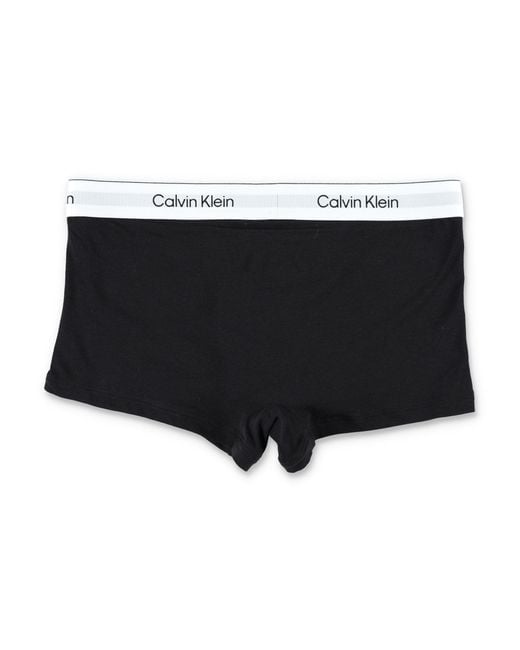 Calvin Klein Black Cotton Blend 3-Pack Low Rise Trunks for men