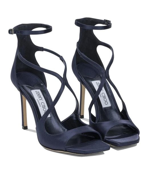 Jimmy Choo Blue "Azia 95Mm" Heeled Sandals