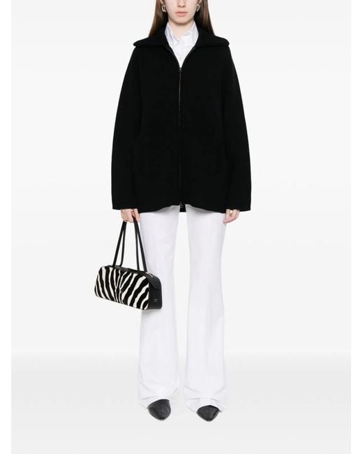 Via Masini 80 White Cotton Wide-Leg Trousers