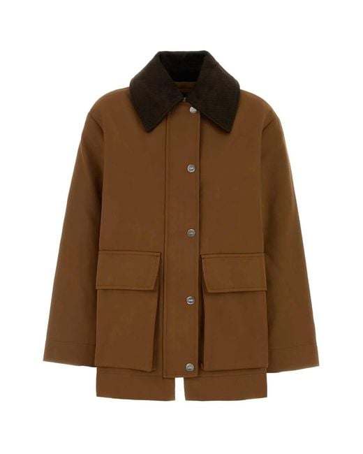 Ganni Brown Heavy Twill Jacket