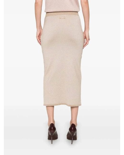 Fendi Natural Micro Ffskirt