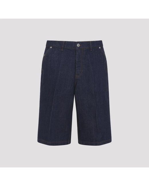 AMI Blue Loose Bermuda Shorts for men