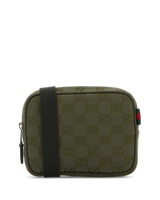 Gucci Green Gg Canvas Camera Bag for men
