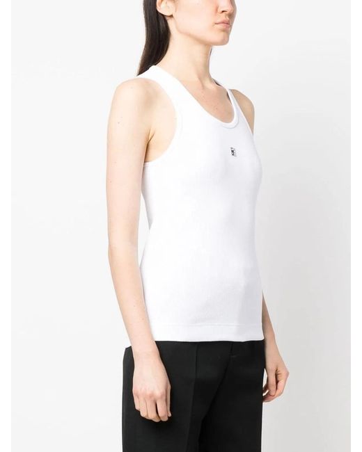 Givenchy White Canotta Slim