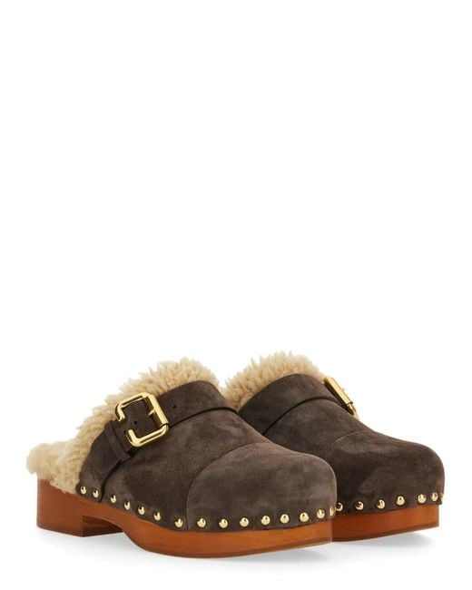 Chloé Brown Mule "Jeannette"