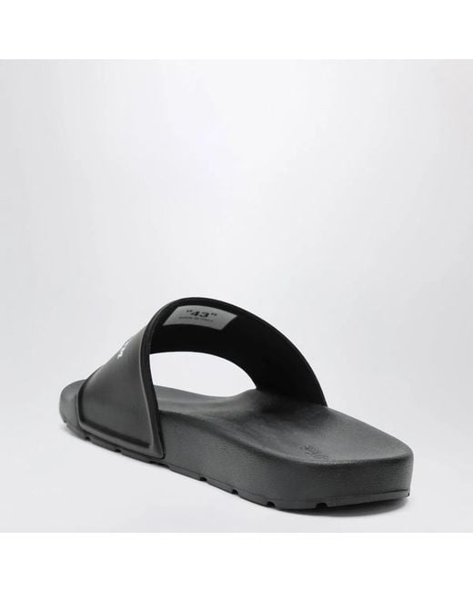 Off-White c/o Virgil Abloh Black Bookish Sliders With Logo for men
