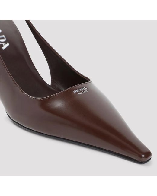 Prada Brown Chocolate Leather Pumps