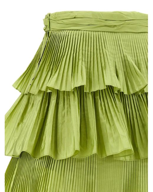 Valentino Garavani Green Skirt Velentino Taffetà