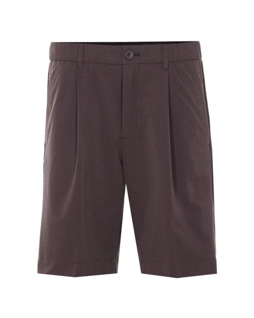 Herno Gray Elasticated Lateral Pockets Shorts for men