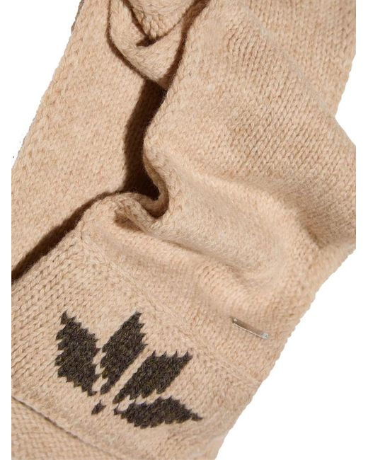 DSquared² Natural Snowflakes Logo Knit Wool Scarf for men