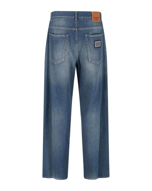 Dolce & Gabbana Blue Dolce & Gabbana Straight Jeans for men