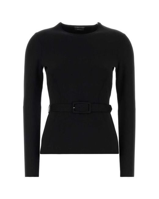 Tom Ford Black Compact Double Face Technical Viscose