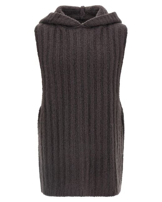 Rick Owens Black 'Hooded Tank' Top for men