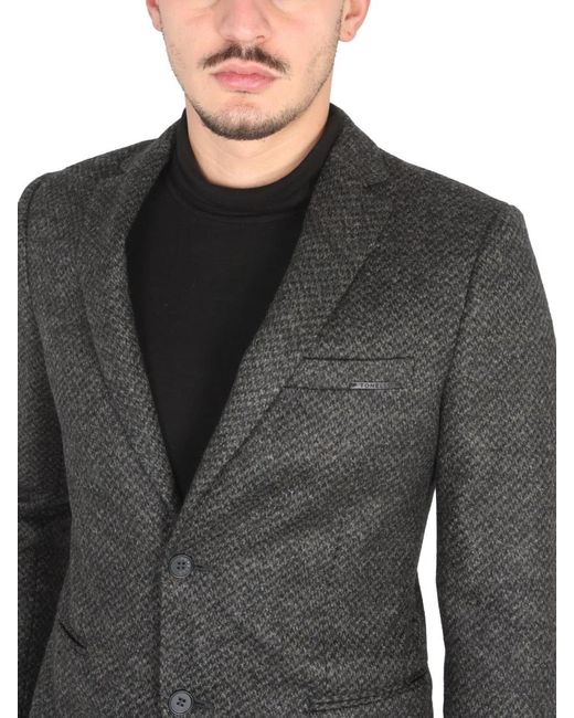 Tonello Gray Single-Breasted Jacket for men