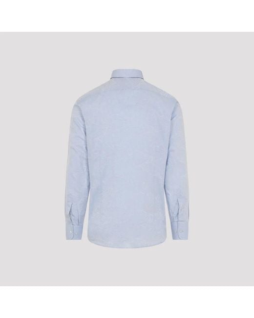 Etro Blue Shirt Roma Logo Bd for men