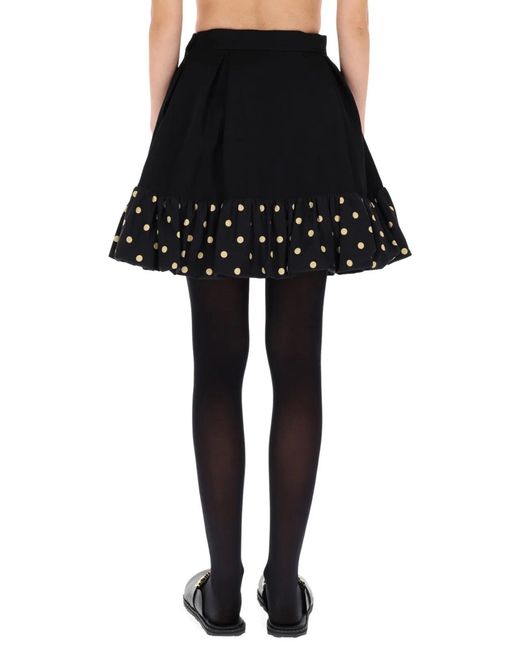 Moschino Black "Polka Dots" Skirt