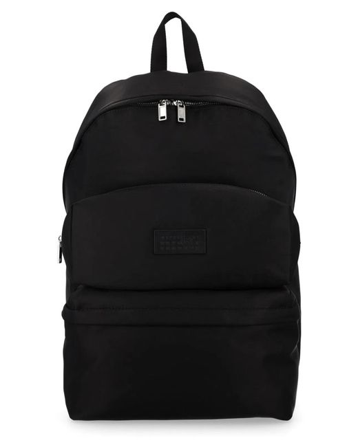MM6 by Maison Margiela Black Polyamide Backpack