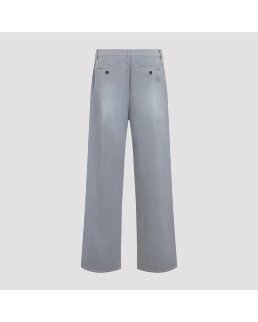 Miu Miu Gray Acciaio Cotton Trousers