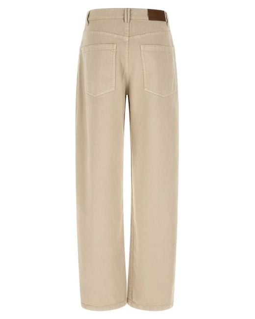 Brunello Cucinelli Natural Garment-Dyed Jeans