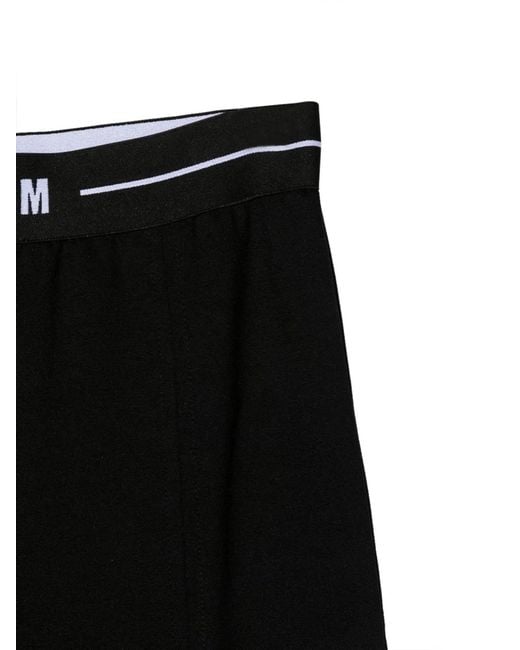 MSGM Black Milan Stitch Pants