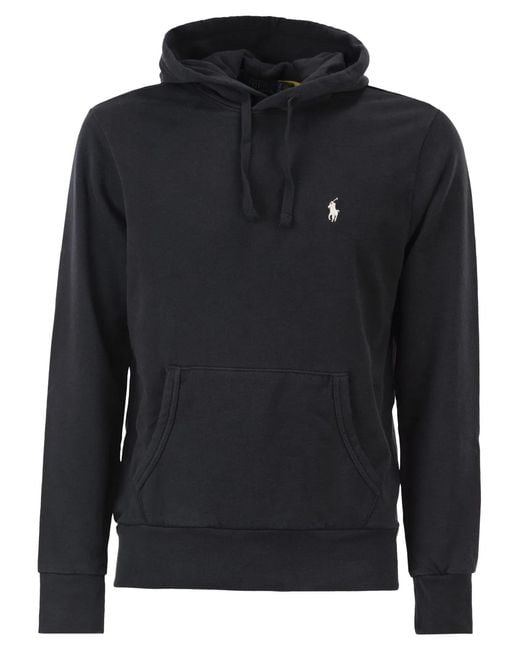 Polo Ralph Lauren Black Hooded Sweatshirt Rl for men