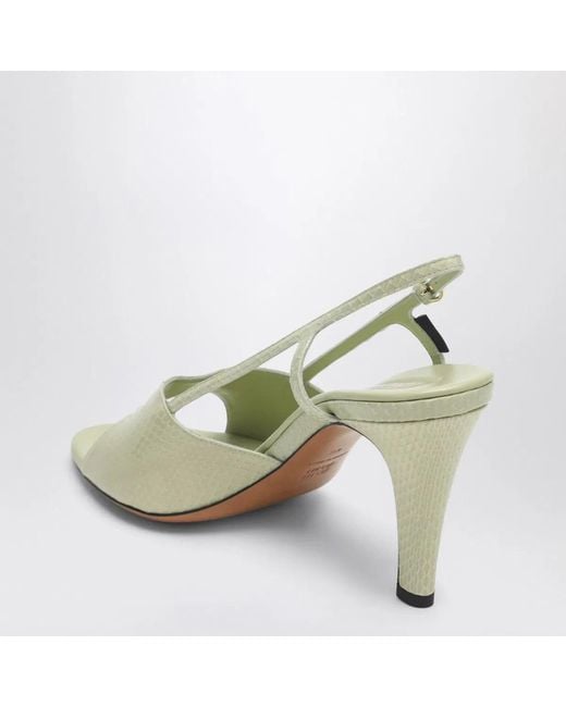 Miu Miu White Pistachiocolored Ayers Slingback Sandals