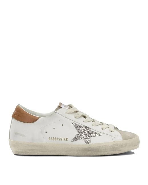 Golden Goose Deluxe Brand White "Super Star" Low-Top Sneakers