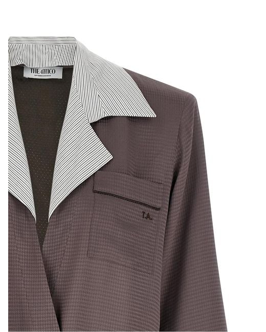 The Attico Brown Dressing Gown Blazer