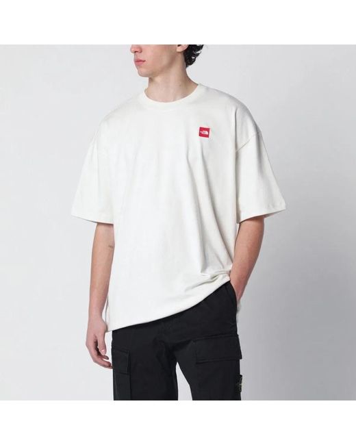 The North Face White Ivory Tshirt With Logo Patch for men