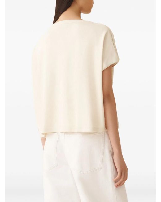 Fabiana Filippi Natural Cotton Elastane T-Shirt