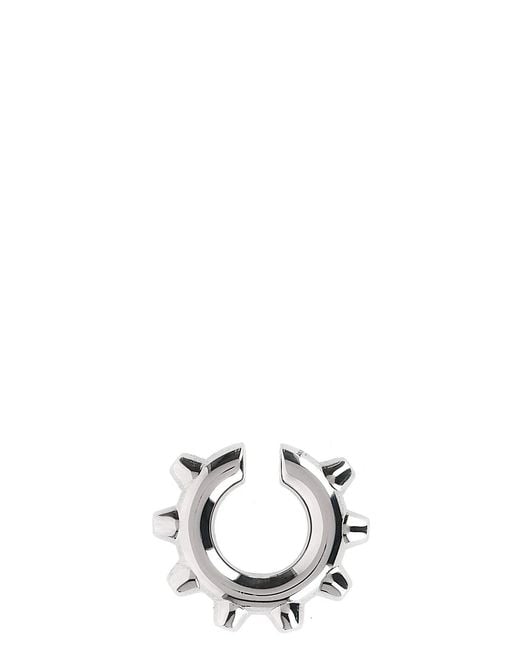 Jil Sander White Earcuff '733'