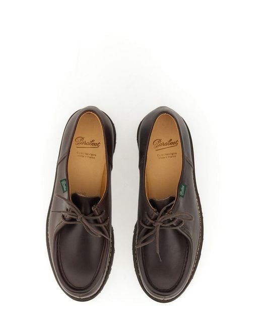 Paraboot White Michael Smooth Leather Derbies for men