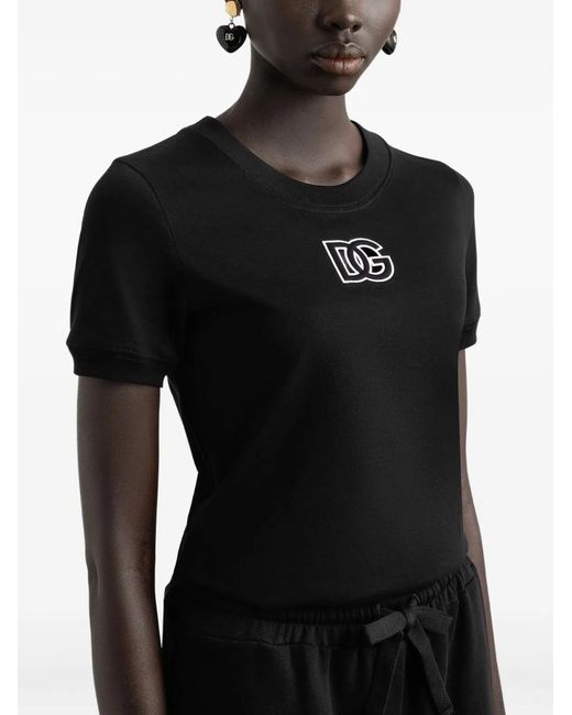 Dolce & Gabbana Black Dolce & Gabbana Cotton T-Shirts