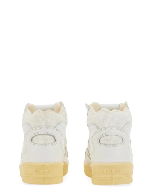 Jil Sander White High Sneakers