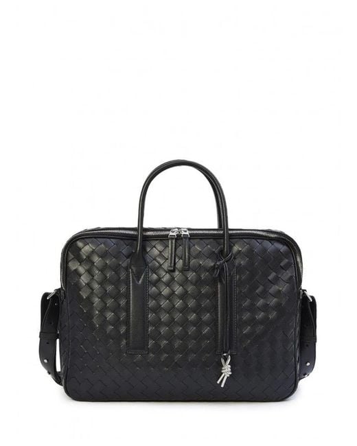 Bottega Veneta Black Getaway Large Briefcase for men