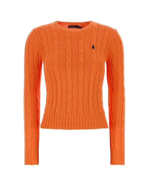 Polo Ralph Lauren Orange Julianna-Long Sleeve-Pullover