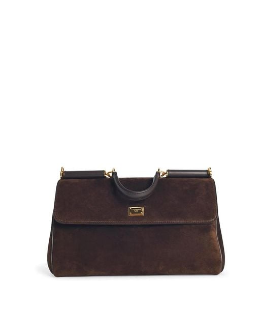 Dolce & Gabbana Brown Dolce & Gabbana Sicily Ebony Leather Bag