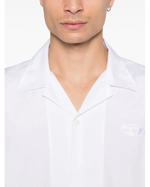 DIESEL White Mini Shirt for men