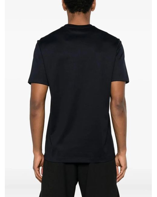 Paul & Shark Black Paul & Shark Logo-Print Cotton T-Shirt for men