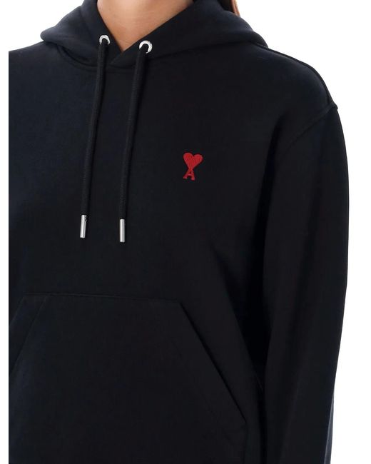AMI Blue Ami De Cœur Cotton Hoodie for men