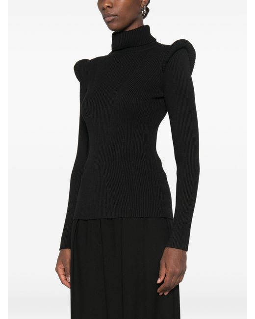 Elisabetta Franchi Black Viscose Polyester Polyamide Sweater