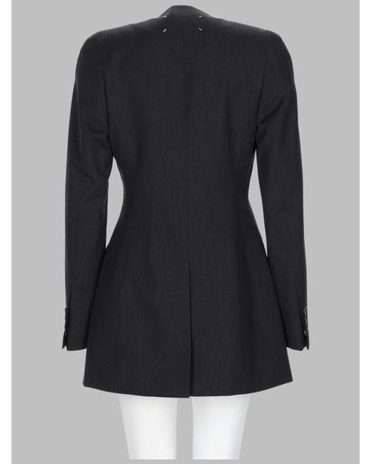 Maison Margiela Black Structured Blazer With Pronounced Shoulders