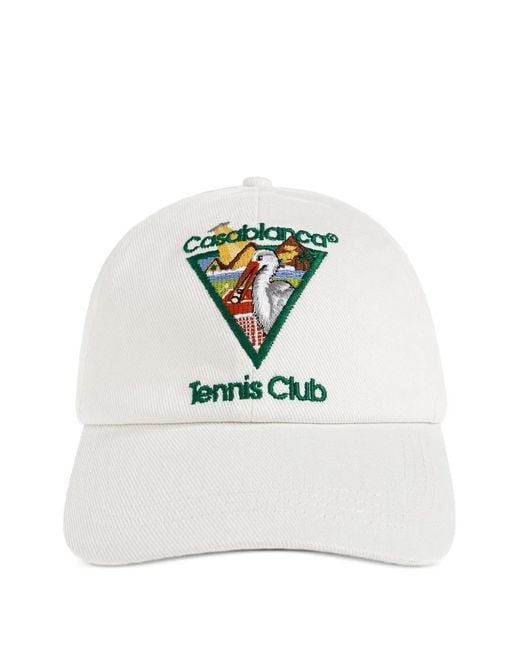 Casablanca White Tennis Club Baseball Cap for men