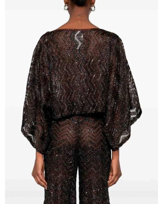 Missoni Black Dark Viscose Polyester Top