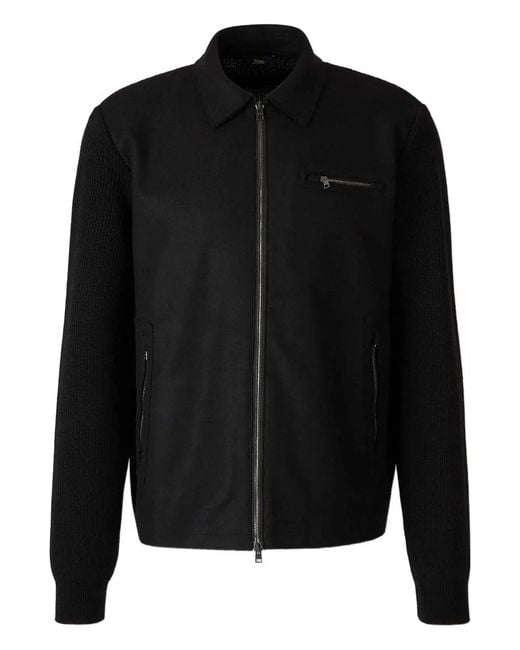 Herno Black Wool Shirt Jacket for men
