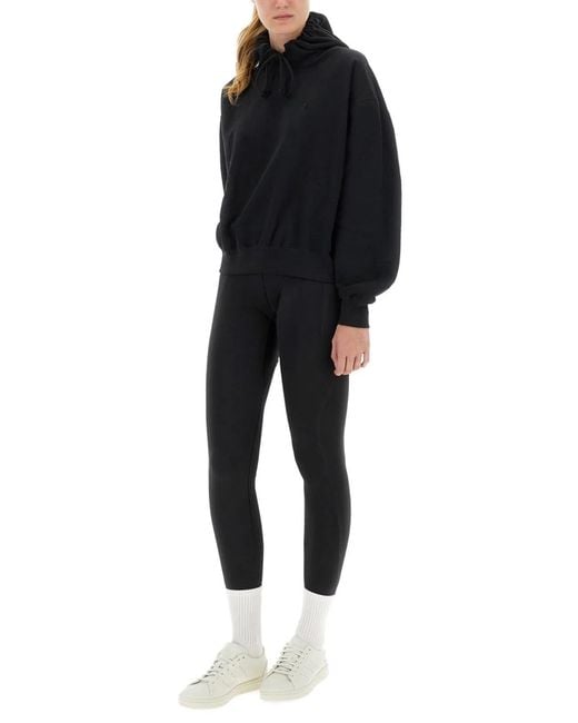 Y-3 Black Hoodie With Matching Logo