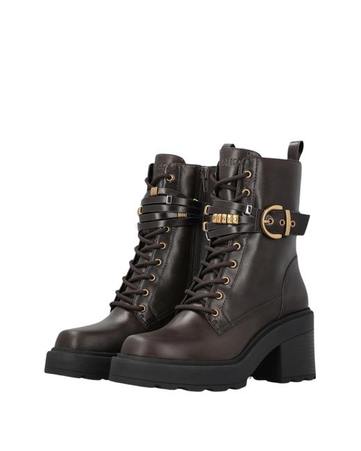 Pinko Black Dark Leather Shoes