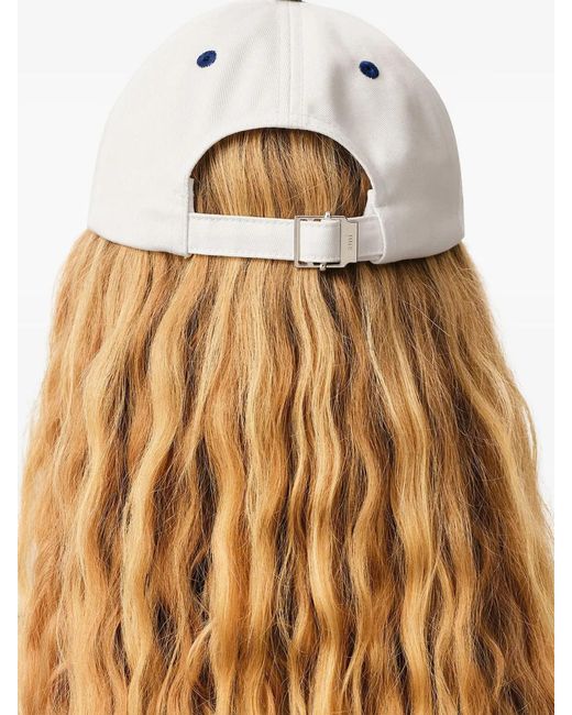 AMI White Bicolor Cap for men