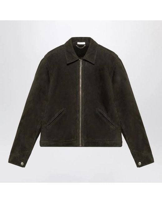 1989 STUDIO Black Dark Shearling Jacket for men
